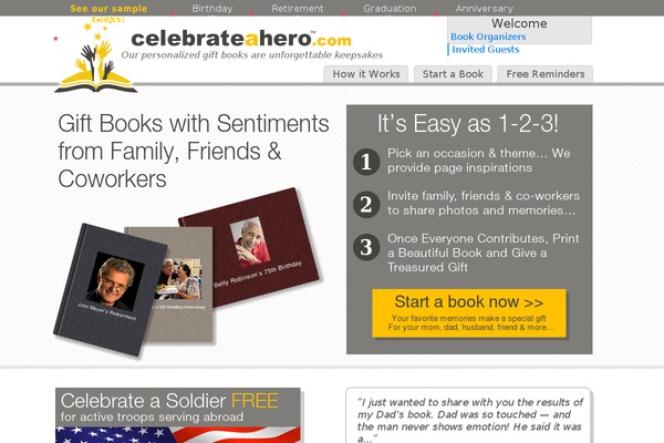 celebrateahero.com site used Headway-2012
