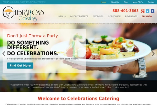 celebrationsmenu.com site used Celebrations