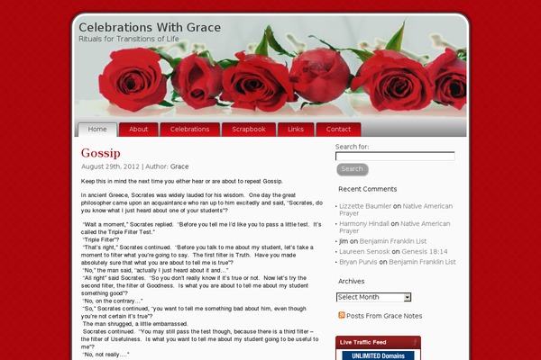 celebrationswithgrace.com site used Roses
