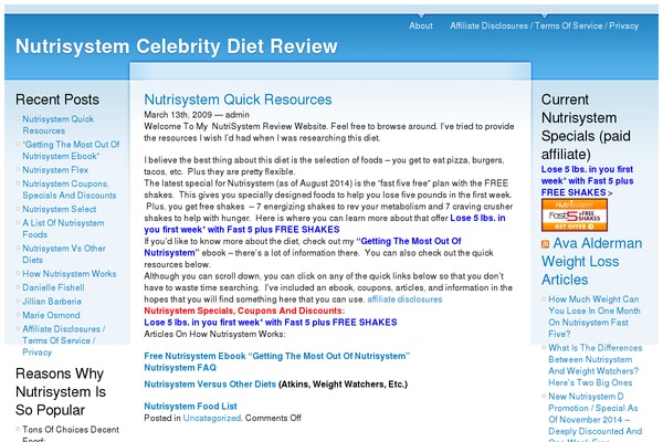 celebrity-diet-review.com site used Garland-wordpress-theme