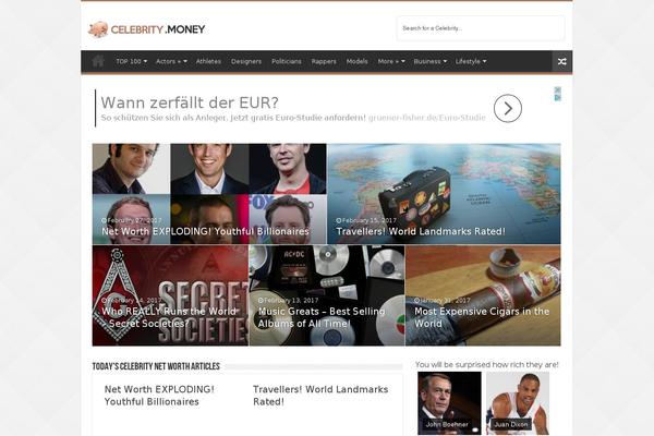 celebrity.money site used Net-worth