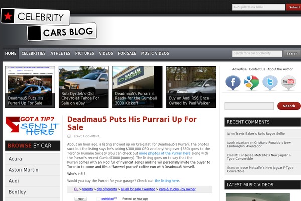 celebritycarsblog.com site used Dotcar-v3