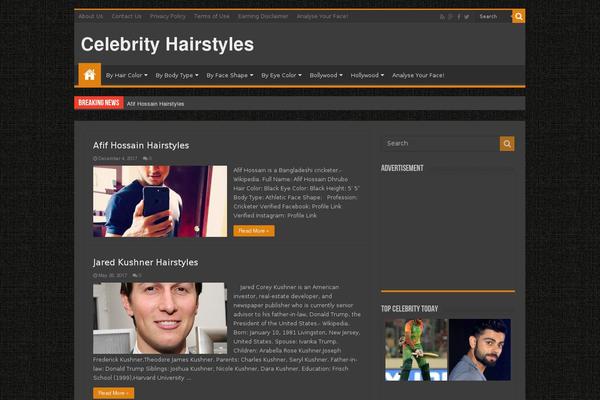 celebrityhairstylez.com site used Sahifa5