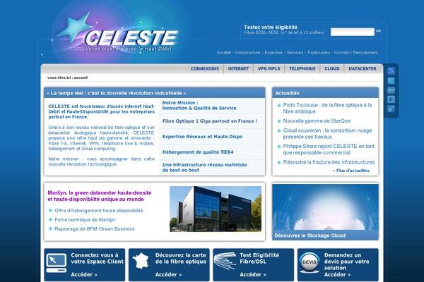 Celeste theme site design template sample