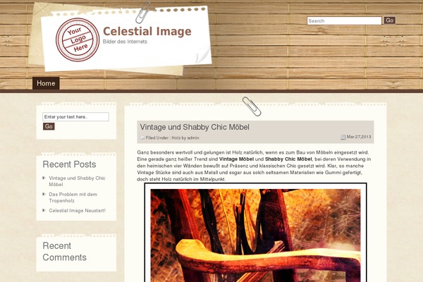 celestialimage.com site used Wood is Good