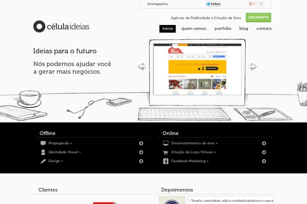 celulaideias.com site used Celula-2011
