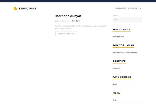 Structure theme site design template sample