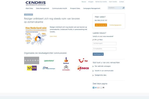 cendris.nl site used Cendris