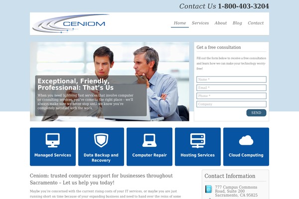 ceniom.com site used Designh