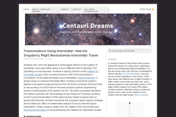 centauri-dreams.org site used Centauri-dreams