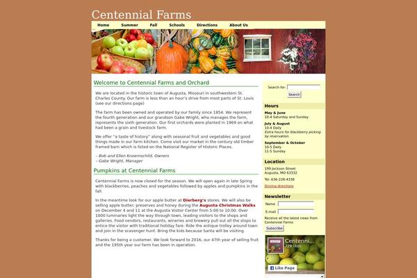 centennialfarms.biz site used Centfarms