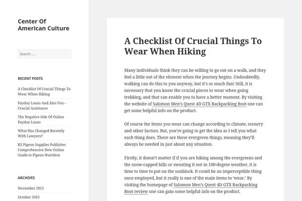Twenty Fifteen theme site design template sample