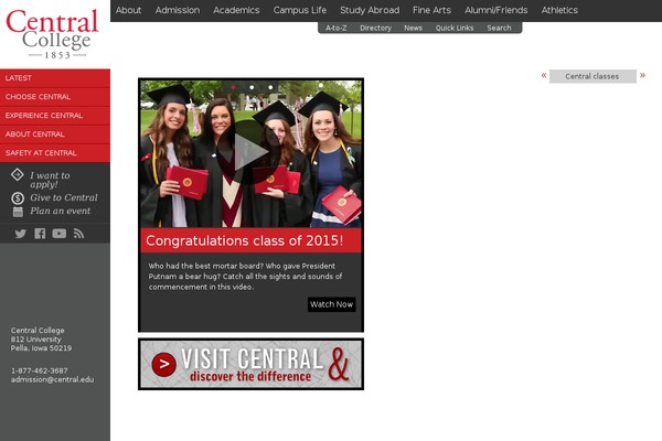 central.edu site used Central-college-parent-new
