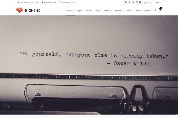 Highend theme site design template sample
