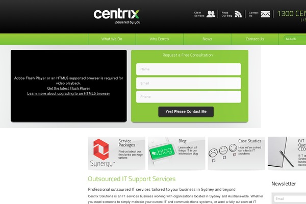 centrix.com.au site used Centrix