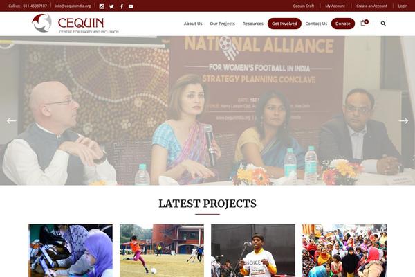cequinindia.org site used Cequin-theme