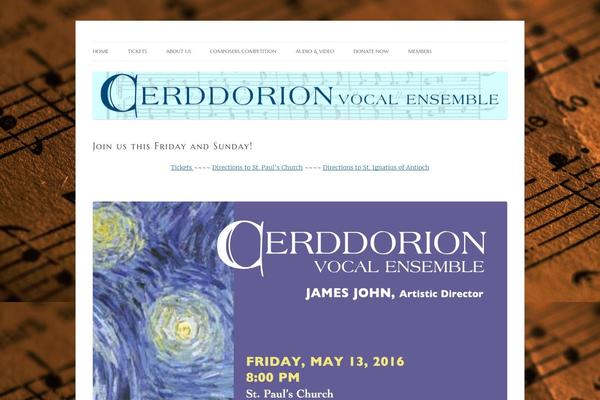 cerddorion.org site used Twenty Twelve