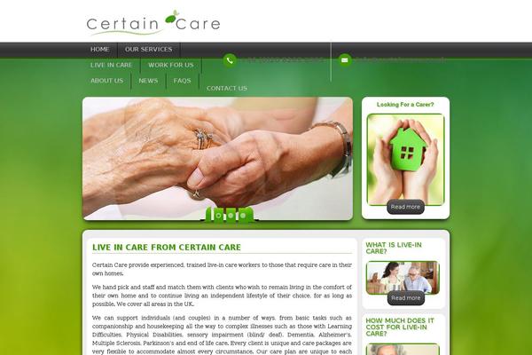 certaincare.co.uk site used Certain_care