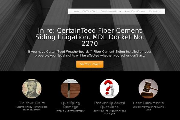 certainteedfibercementsettlement.com site used Tonic-pro