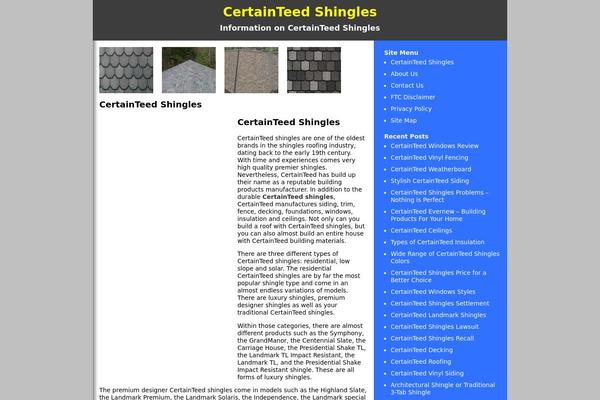 certainteedshingles.org site used Ce41-beta