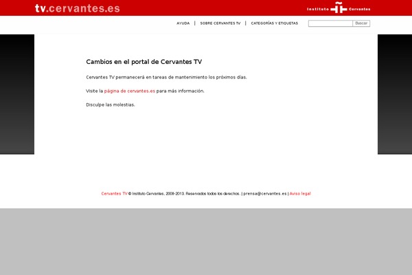 cervantestv.es site used Cervantestv