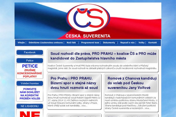 ceskasuverenita.cz site used Ceskasuverenita
