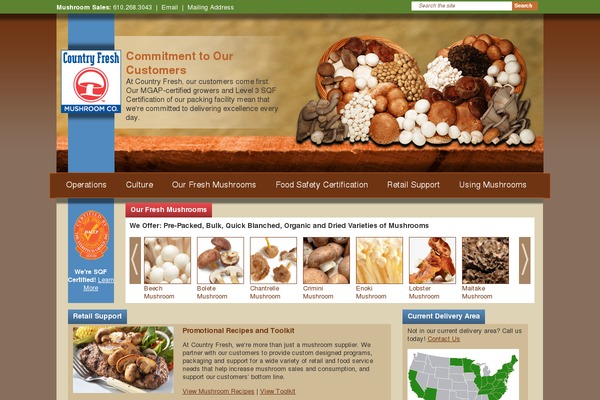 cfmushroom.com site used Cfm-responsive