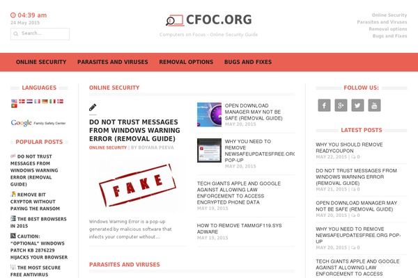 cfoc.org site used Headline-news