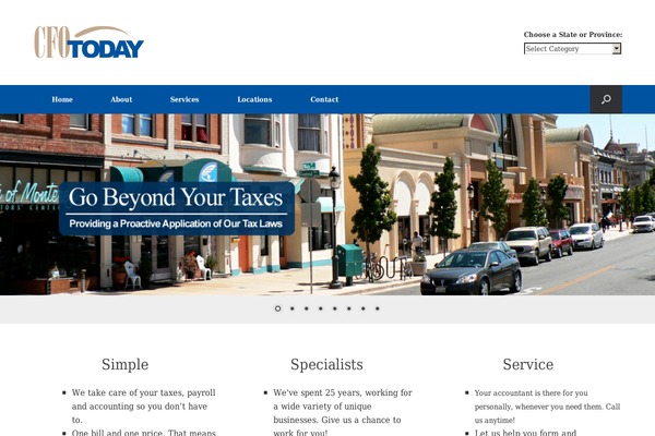 Vantage theme site design template sample