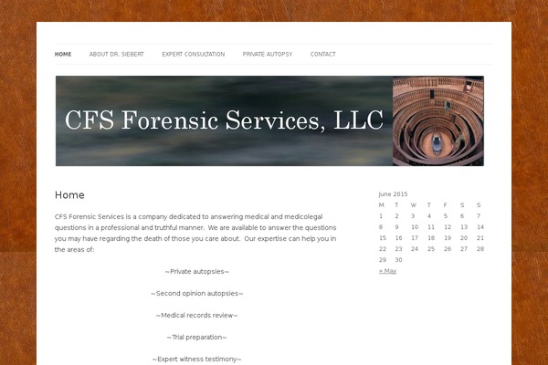 cfsforensicservices.com site used Twenty Twelve