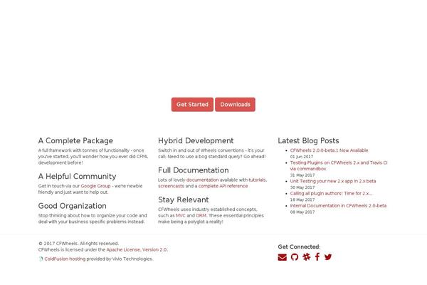 cfwheels.org site used Cfwheels2017