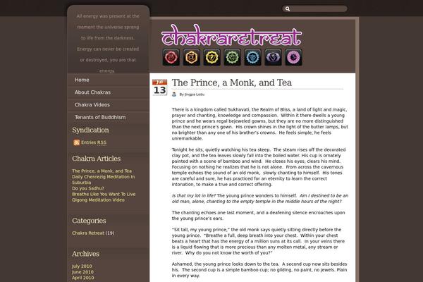 chakraretreat.com site used Wp_yoghourt