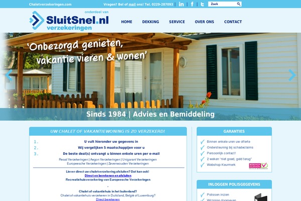 chaletverzekeringen.com site used Sluitsnel