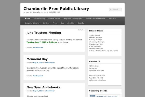 chamberlinlibrary.org site used Catch Box