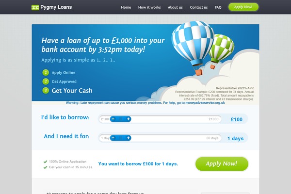 chameleonloans.co.uk site used Payday