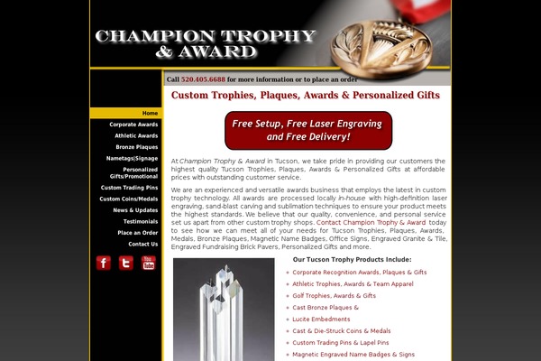 champion-trophy.com site used Custom
