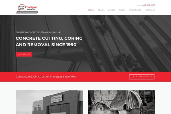 Construction theme site design template sample