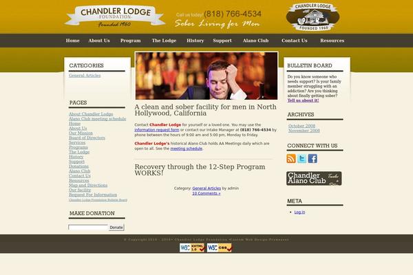 Chandler theme site design template sample