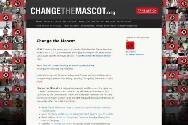 changethemascot.org site used Changethemascot