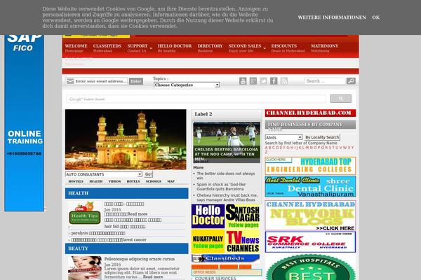 channelhyderabad.com site used Telugustop