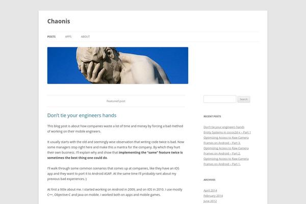 Twenty Twelve theme site design template sample