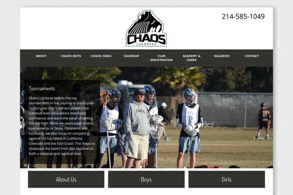 Chaos theme site design template sample