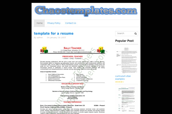 chaostemplates.com site used Fasthink