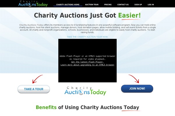 charityauctionstoday.com site used Catv3