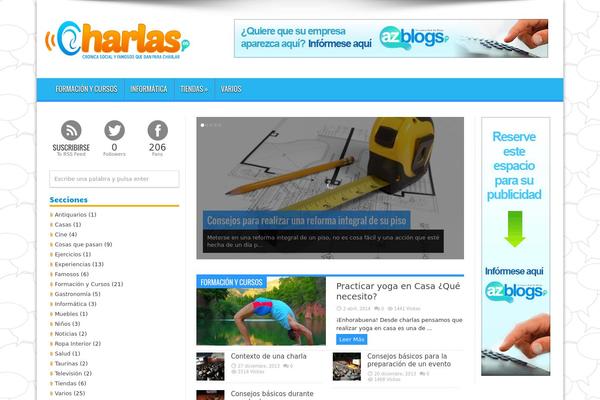 charlas.es site used Jarida-theme