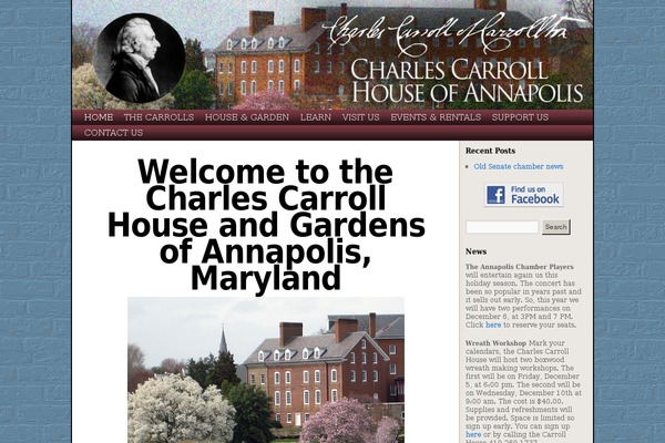 charlescarrollhouse.org site used Cch