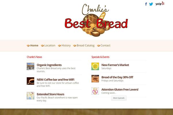 charliesbestbread.com site used Charlies