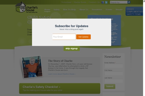 charlieshouse.org site used Charlieshouse