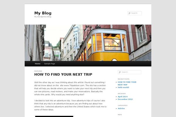 Twenty Eleven theme site design template sample