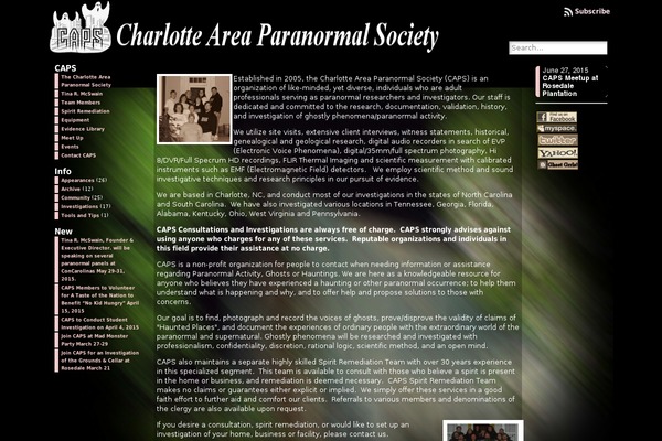 charlotteareaparanormal.org site used Atahualpa